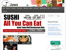 Tablet Screenshot of jawssushi.com.au